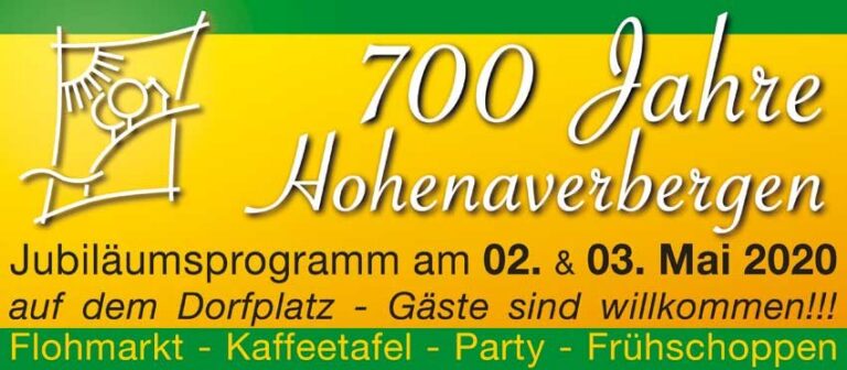 Jubiläum – 700 Jahre Hohenaverbergen