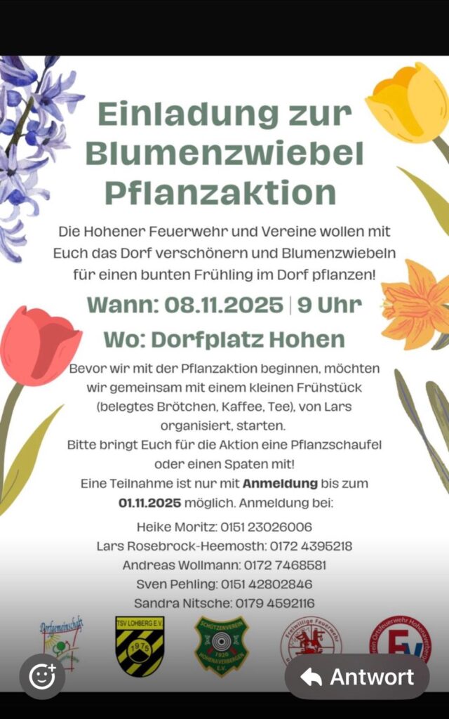 Blumenpflanzaktion-Flyer